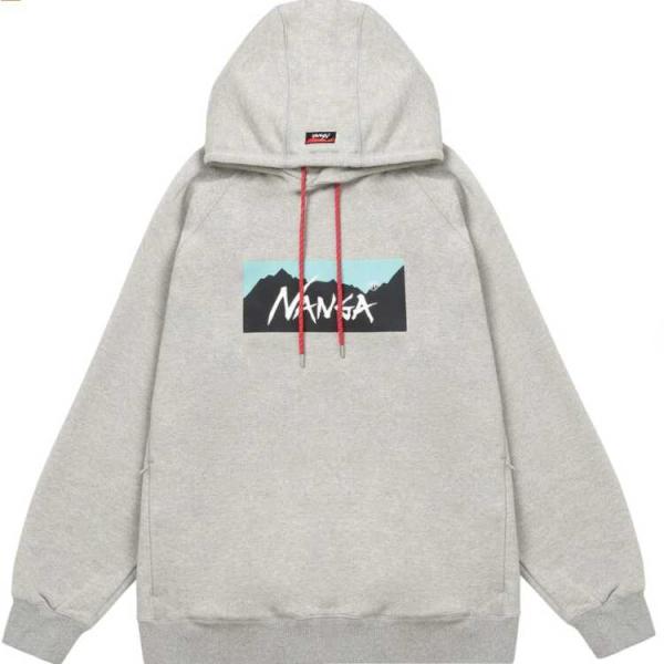 ナンガ エコハイブリッドボックスロゴスウェットフーディー(メンズ) M