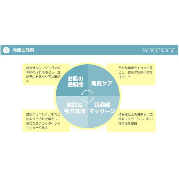 Anemone ビューティーサロン 美容家電 Anemone アネモネ 美顔器 3dクレンザー超音波美顔器 プロ
