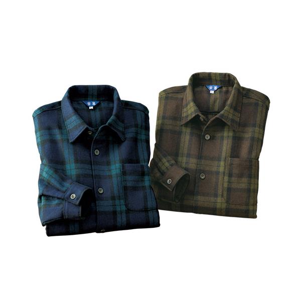 日本製 尾州ウール使用の高品質シャツ 全2色 カジュアルシャツ