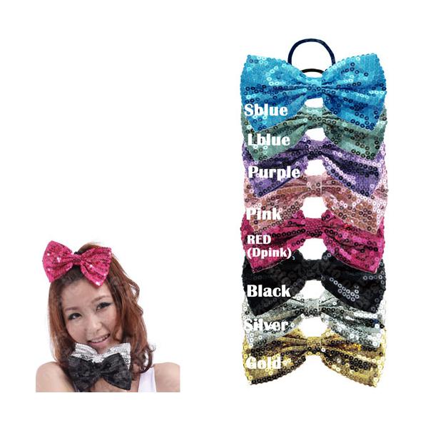 リボンゴム スパンコール ｌサイズ キラキラ ダンス 衣装 子供 キッズ チア 大人 女の子 舞台 ステージ 目立つ ヘアーアクセサリー 大きい Hair Gom02 Bebee 通販 Yahoo ショッピング