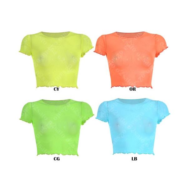ネオンカラー ショート ｔシャツ 薄絹 タイプ ショート シースルー ハロウィン パーティー ダンス コスプレ コスチューム トップス レディース 女性 Buyee 日本代购平台 产品购物网站大全 Buyee一站式代购 Bot Online