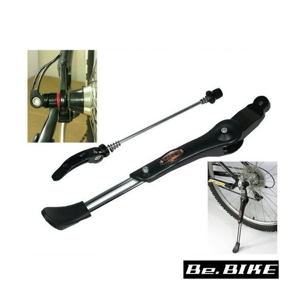 Bikeguy ユニコ BIKEGUY QRスタンド ブラック 自転車 サイドスタンド 