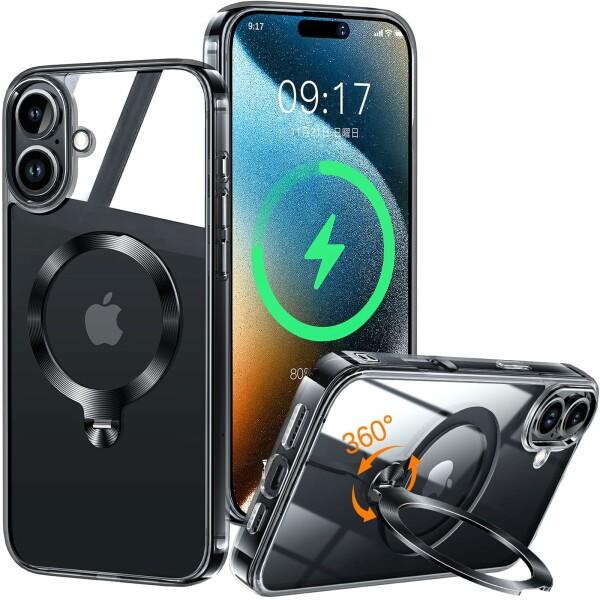 ZapNet iPhone 16 Plus 用 クリア ケース Magsafe 対応 (定点 ZapNet iPhone 16 Plus 用 クリア ケース Magsafe 対応 (定点