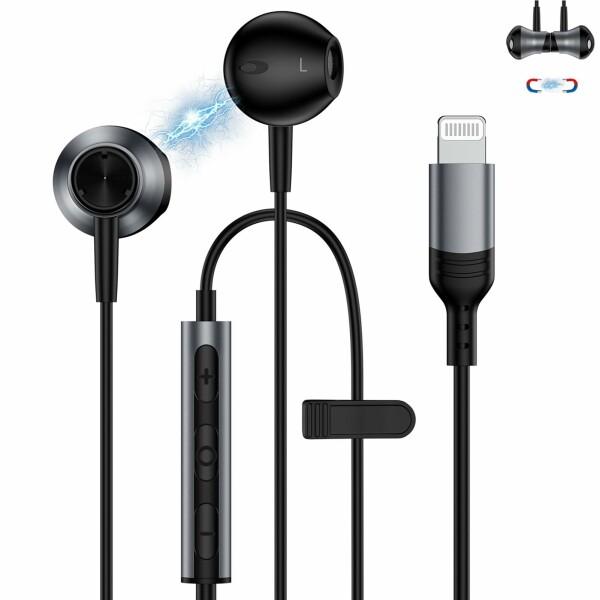 有線イヤホン iPhone イヤホン 有線イヤホン 磁気設計 絡み防止 HiFi音質 重低音
