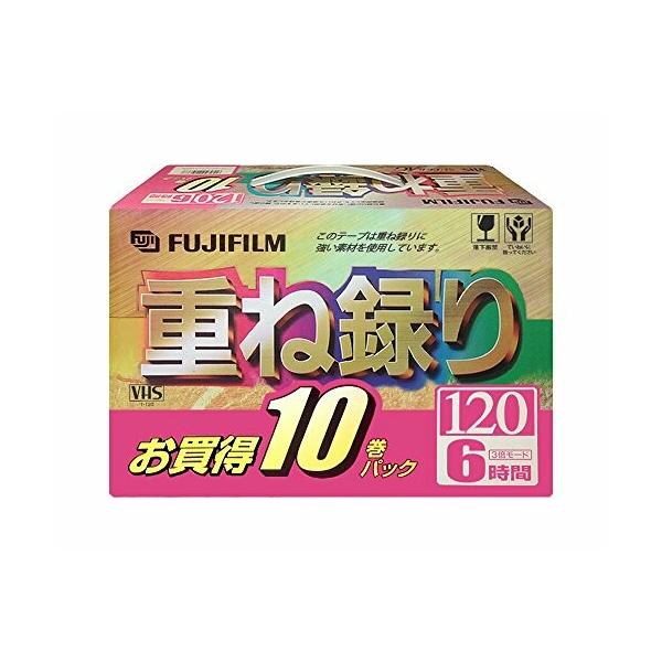 FUJI FILM T-120X10C F AG H+CL　ビデオテープ Amazon | 富士フイルム VHSビデオテープ きれい録り ブラック 120分