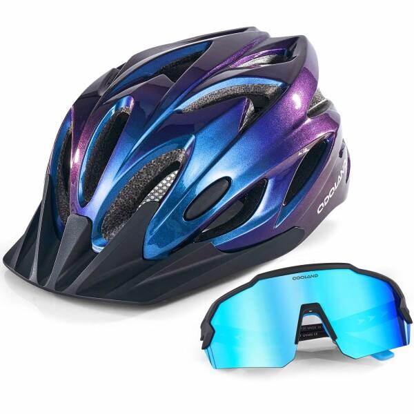 Odoland 自転車ヘルメット+サングラス サンバイザー付き ASTM/CE Odoland 自転車ヘルメット+サングラス サンバイザー付き ASTM/CE