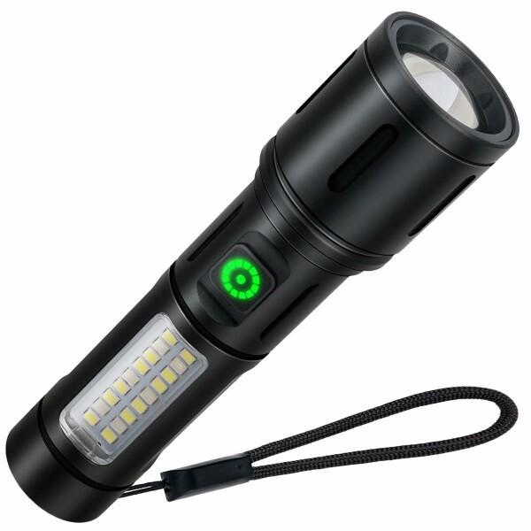懐中電灯 ハンドヘルドトーチ ledライト 白色と赤色COB作業灯/ 6モード 