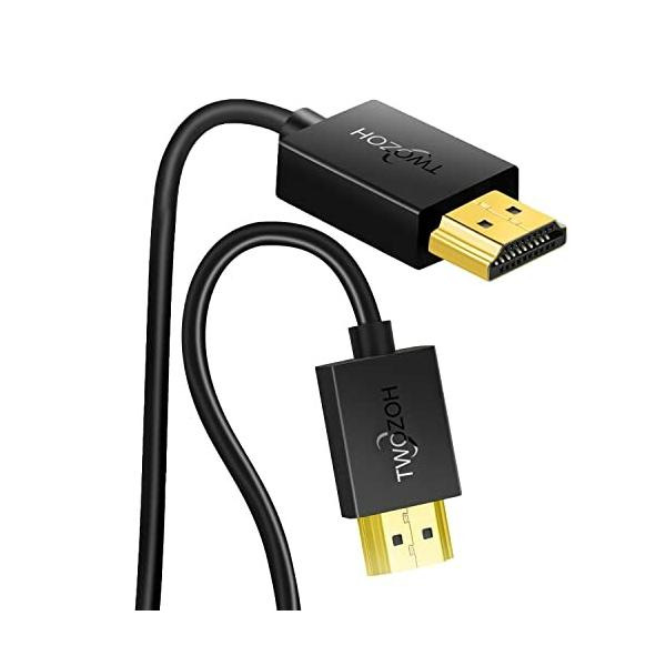 Twozoh フレキシブル &スリム HDMI ケーブル ソフト & 超薄型 4K Twozoh フレキシブル &スリム HDMI ケーブル ソフト & 超薄型 4K