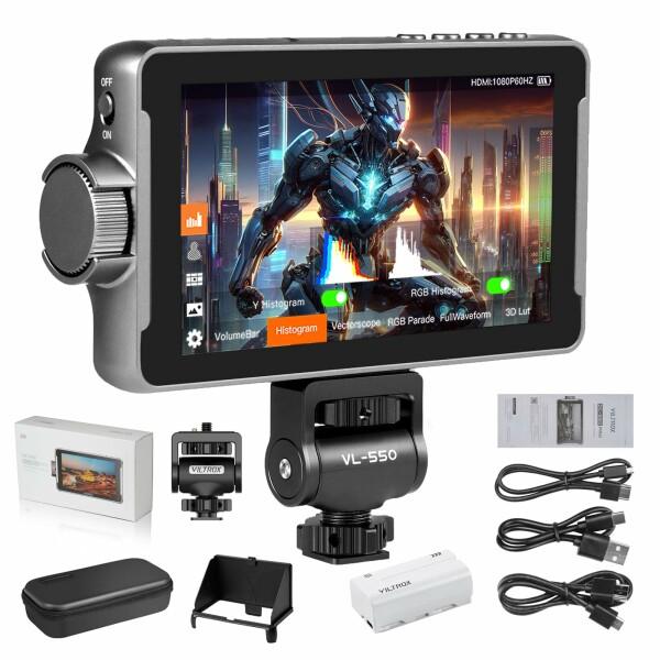 VILTROX DC-550PRO 5.5インチ カメラビデオ モニター タッチ式 