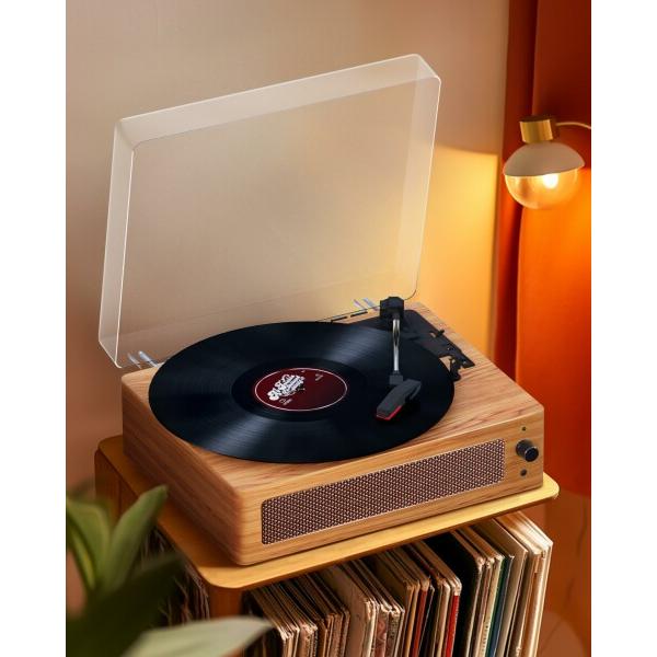 ヴィンテージ レコードプレーヤー 木製 ヴィンテージ レコードプレーヤー 木製 レトロデザインの木製