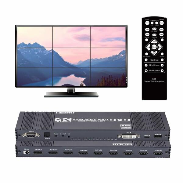 510583 PORTTA ビデオウォールコントローラー 3x3 3x3 HDMI Video Wall Controller 4K/30fps – PORTTA