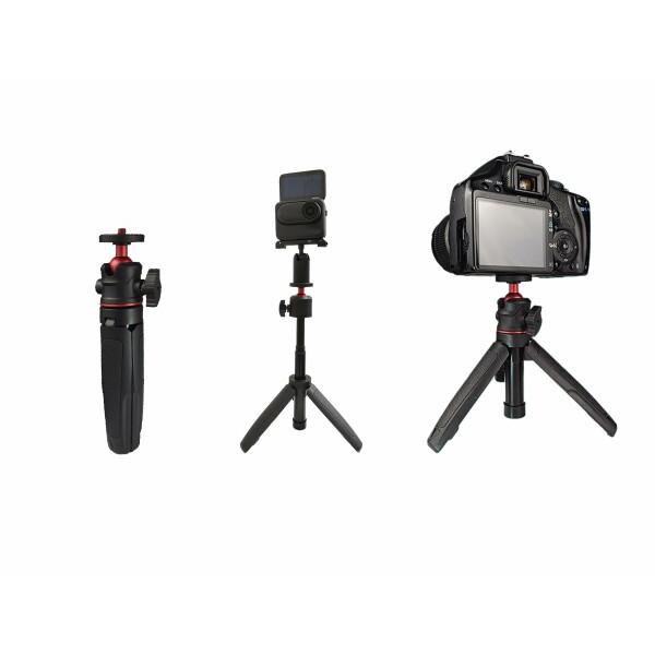 CHIKABA ミニ三脚 自撮り棒 3way 卓上 3段伸縮 小型 Insta360 go