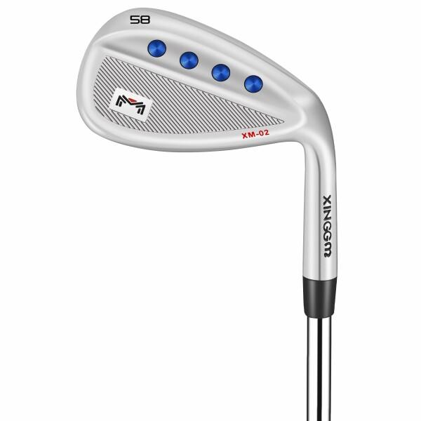 XINGGM サンドウェッジ XM-02 宝石付き 48度 50度 52度 54度 56度 58度 60度 (シルバー, スチール, Sフレックス, 58, 度, 右利き) XINGGM サンドウェッジ XM-02 宝石付き 48度 50度 52度 54度 56