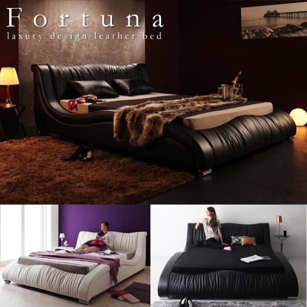 高級レザーデザイナーズベッド Fortuna フォルトゥナ ベットフレームダブル bed-tsuhan_bed-01337
