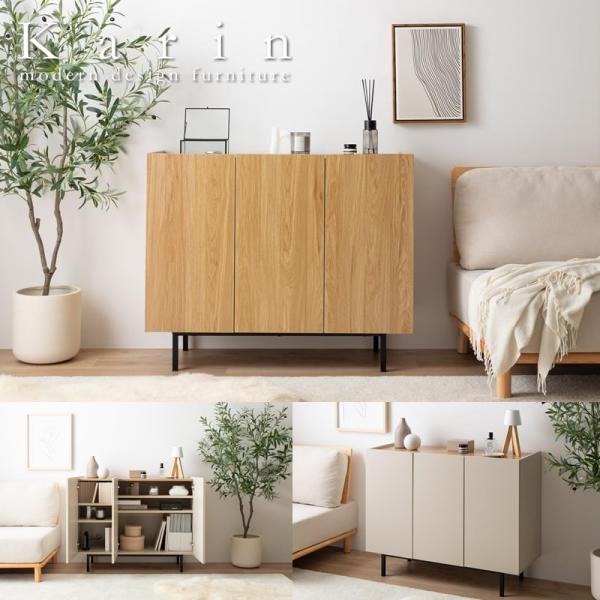 【アプリ・スマホでアクセスされている方は下記の「商品説明をもっと見る」ボタンを押して詳細をご確認ください。】デザイン性と機能性を兼ね備えた幅100cmのキャビネット。木目とグレージュの上品なバイカラーが空間に彩りを添え、リビングや書斎にも映...