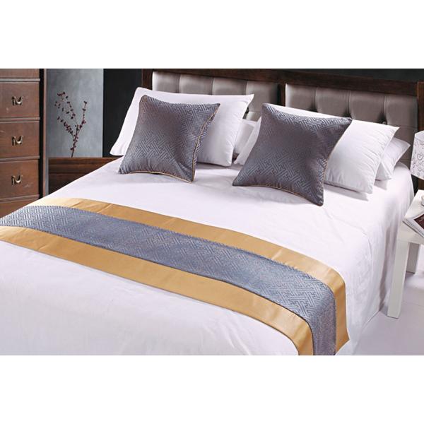 ベッドスロー ベッドライナー キング、クイーンサイズ、ダブル 250×70 シルバー×ゴールド No.6 bs006ホテルベッド