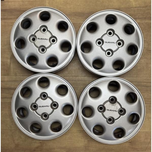 5【中古品】 スバル純正アルミホイール　12x4.0J　100-4+44　ハブ径:約59mm