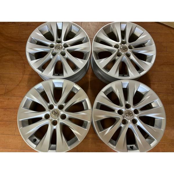 12【中古純正品4本セット】トヨタ ヴェルファイア 20系 18インチアルミ
