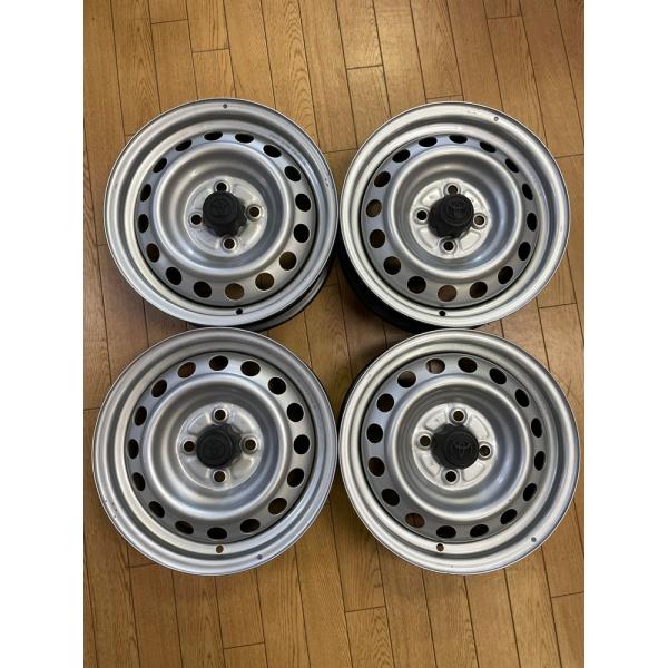 24【中古品】プロボックス純正スチールホイール 14×5J 100-4H+39 ハブ