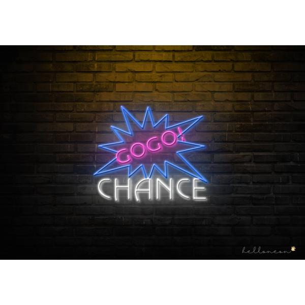 在庫あり！送料無料！LEDネオンサイン（GOGO chance ゴーゴーランプ