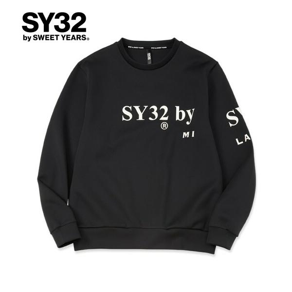 SY32 by SWEET YEARS ブラック スウェット SY32 by SWEET YEARS（エスワイサーティトゥバイスィートイヤーズ