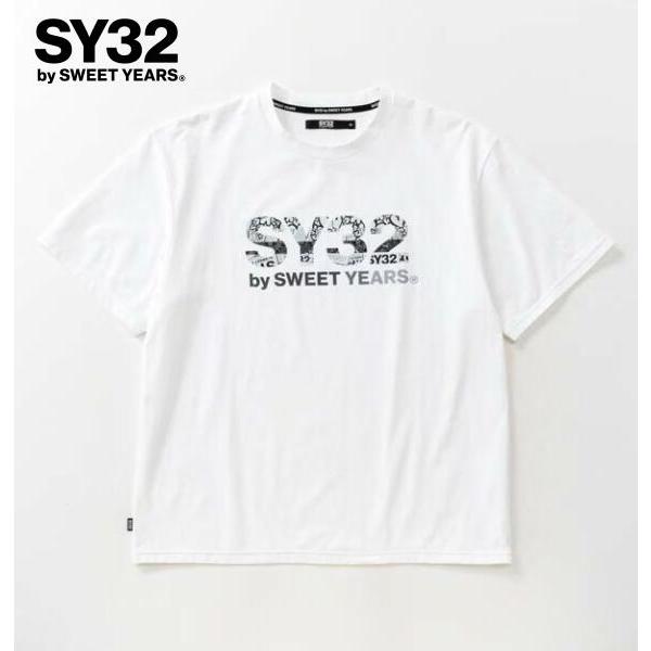 ゴルフ SY32 ホワイト クルーネックシャツ