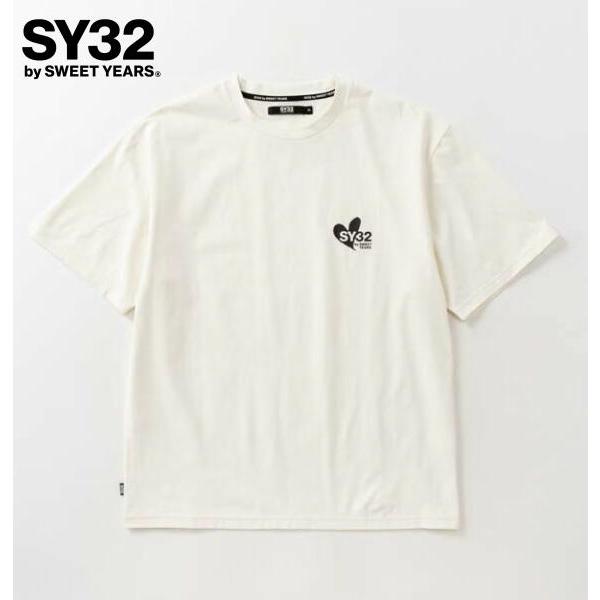 ゴルフ SY32 ホワイト クルーネックシャツ