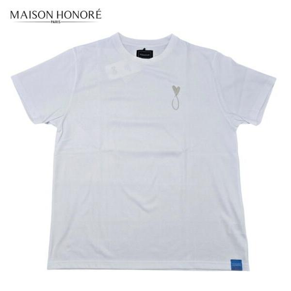 メゾンオノレ パリ Tシャツ 半袖 クルーネック Tシャツ メンズ Maison Honore Paris Tiphanie White x Silver 正規販売店