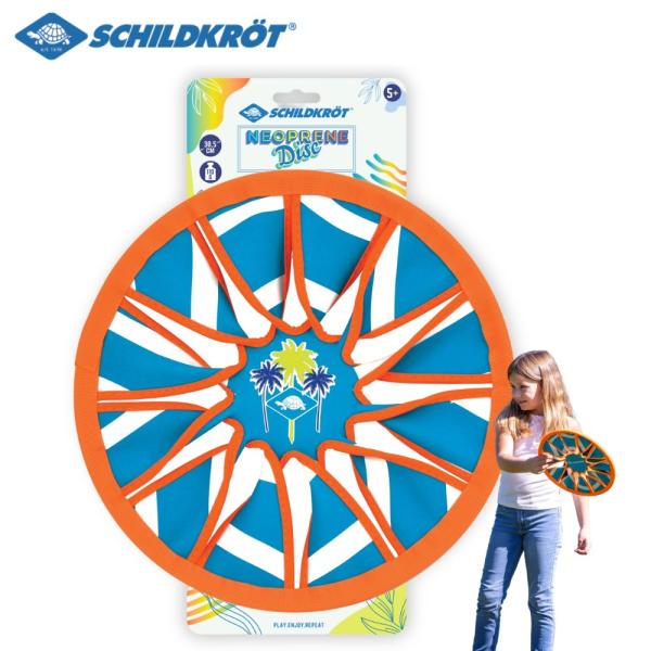 【商品情報】陸でも水でも究極の遊びが楽しめる！ネオプレンディスク（直径30.5cm）はとても握りやすく、優れた飛行性能を備えています。ねじれた形状のウイングにより、ゆっくりとした飛行を実現。これにより子どもたちに反応時間が生まれ、キャッチし...