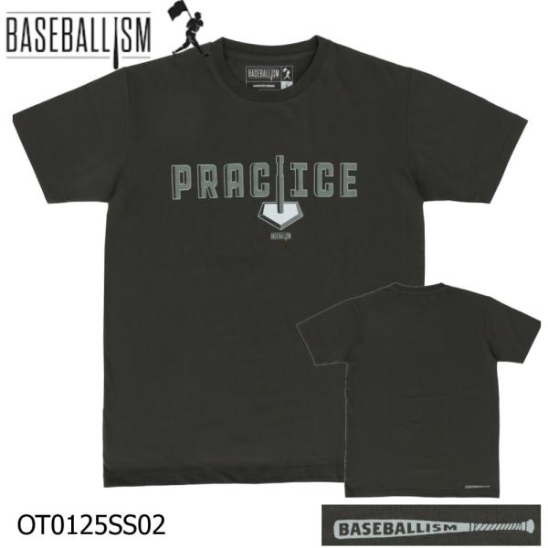 BASEBALLISM ベースボールイズム メンズ 半袖Tシャツ チャコール OT0125SS02   M L XL 野球 ウエア