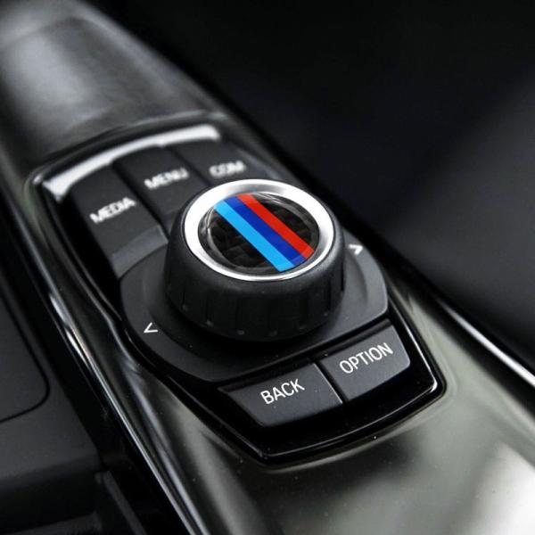 BMW iDrive コントローラー カーボン ステッカー Mカラー 29mm 
