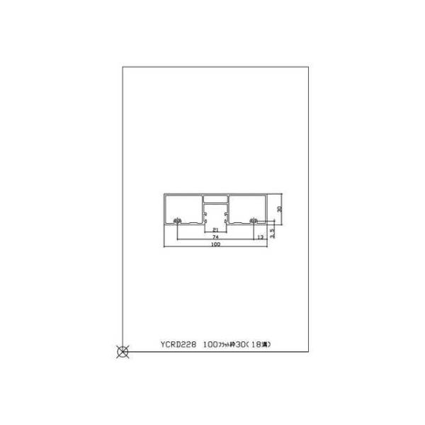 LIXIL（リクシル） アルミフロント 100フラット枠30（18溝） L1000
