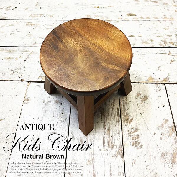 アジアン家具 ウッドスツール ミニ 椅子 丸椅子 子供用 作業用 天然木