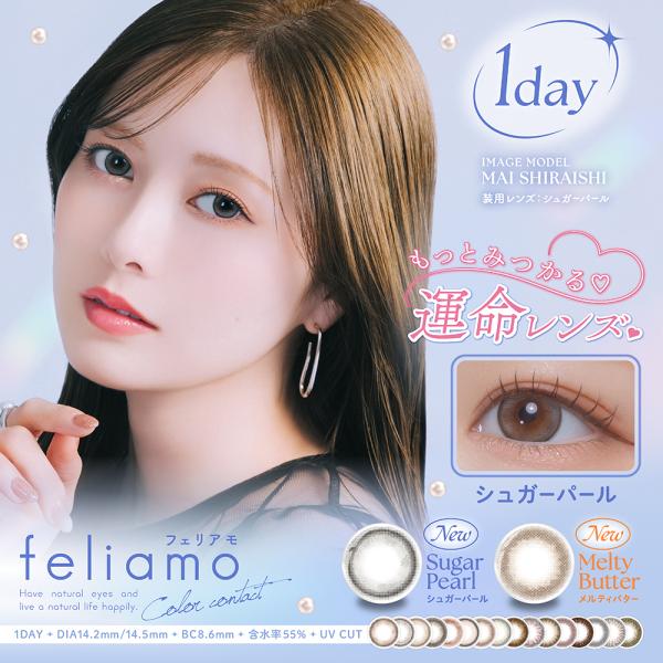 カラコン ワンデー フェリアモ feliamo 白石麻衣  1箱10枚 度あり 度なし カラーコンタクトレンズ