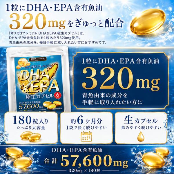 DHA EPA �T�v�� �I���K3 �t�B�b�V���I�C�� ��e�� ��U������ �s�O�a���b�_ 57600mg ���� ���� ���i�摜4