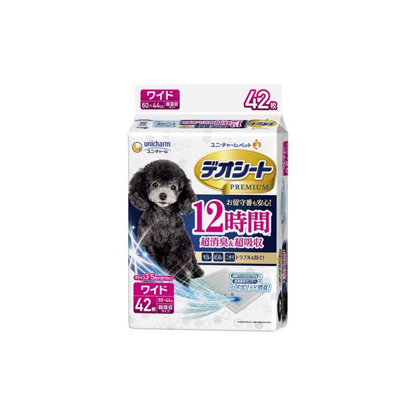 ユニ・チャーム デオシート プレミアム　Premium 12時間超消臭＆超吸収 ワイド 42枚　犬用品　ペット用品