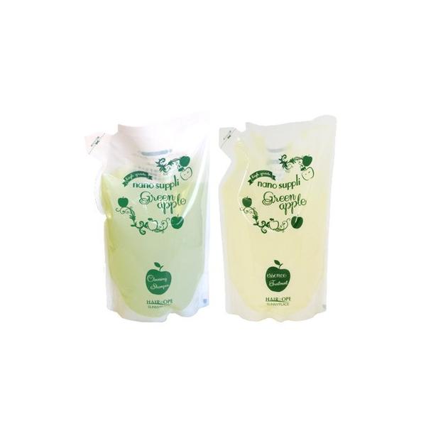 ハイグレード ナノサプリ アップル シャンプー/トリートメント 800ml 詰替えセット