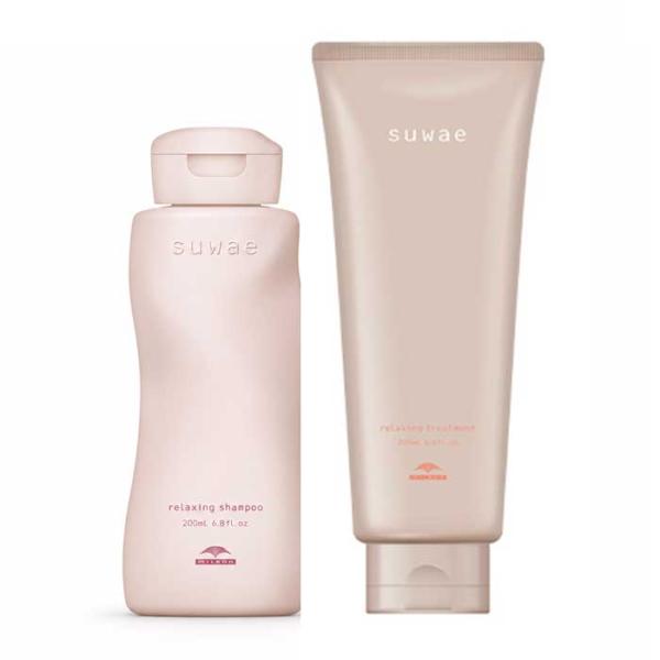 【送料無料】ミルボン スワエ リラクシング シャンプー 200mL ＆ リラクシング トリートメント 200mL セット suwae くせ うねり 広がり まとまり 細い髪