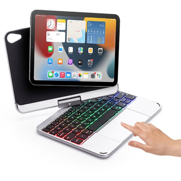 磁気吸着式 iPad Mini6 キーボードケース 360度回転 タッチパッド搭載 