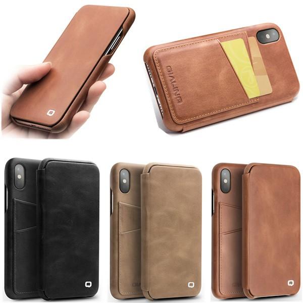 本革 Iphonex アイフォンx 手帳型ケース オートスリープ機能付き 薄型 ビジネス 背面カードポケット Qialino Iphonex 073 ベネックスストア 通販 Yahoo ショッピング
