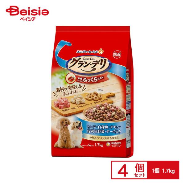 他サイト： ユニ・チャーム グラン・デリふっくら白身魚チキン1.7kg ×4個 | 犬 ドッグフード ドライフード 白身魚 チキン 小型犬 全犬種 まとめ買い 1.7kg グラン・デリの商品画像