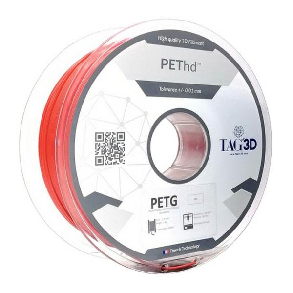 TAGin3D 3Dプリンター用フィラメント HD PETフィラメント PET HD-1.75RD レッド ( 1個 )