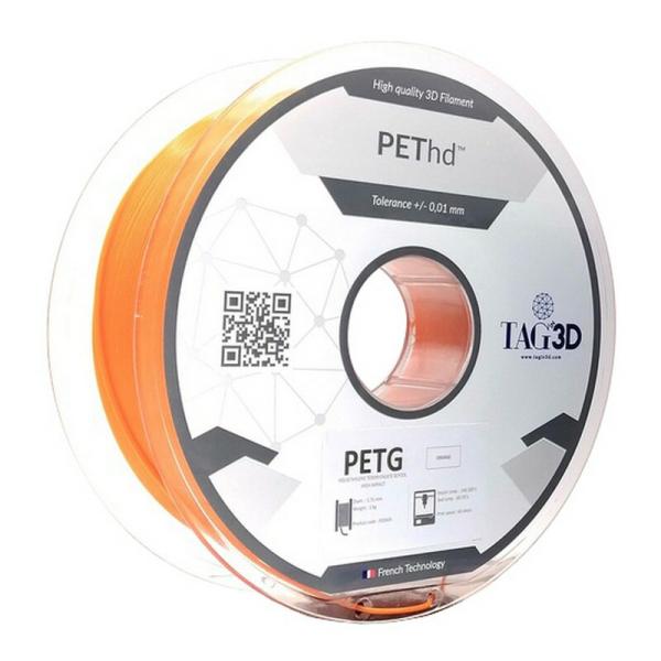 TAGin3D 3Dプリンター用フィラメント HD PETフィラメント PET HD-1.75OR オレンジ ( 1個 )