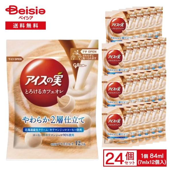江崎グリコ アイスの実 とろけるカフェオレ 84ml（7ml×12個入）×24個