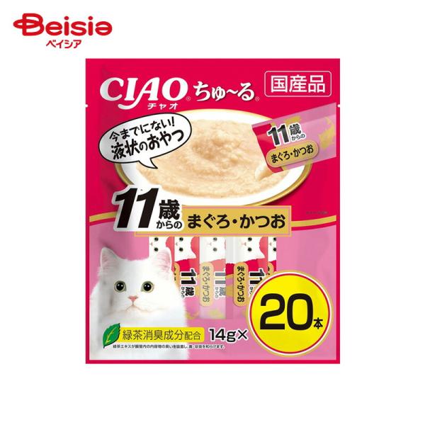 他サイト： いなばペットフード CIAO ちゅ〜る 11歳からのまぐろ・かつお 14g×20本 ペットの商品画像
