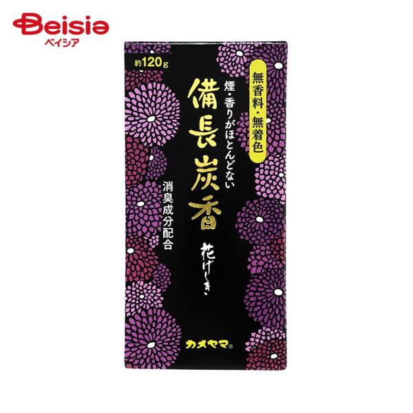 カメヤマ 花げしき 備長炭 約120g |  お線香 お供え お墓参り 仏壇 お線香立て ミニ寸 炭お線香 備長炭 線香セット 匂い 仏具 お香