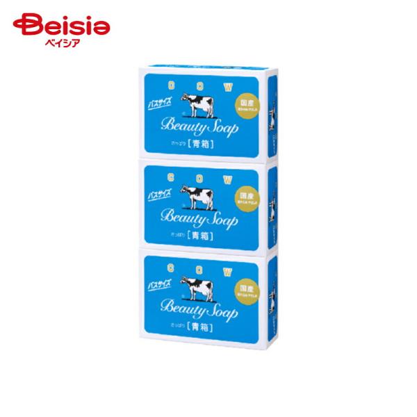 商品仕様・説明メーカー名               牛乳石鹸共進社特徴               たっぷり使えるバスサイズ３個パック。ミルク成分配合、さっぱりとした洗い上がり、お肌にやさしい釜だき石けんです。ふんわり香るさわやかなジャス...