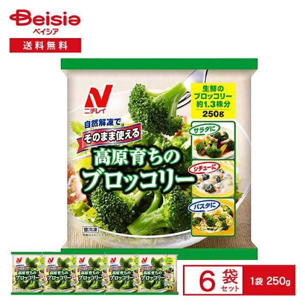 [冷凍] ニチレイ そのまま使える高原育ちのブロッコリー 250g×6個
