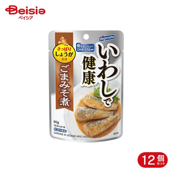 他サイト： はごろも いわしで健康 ごまみそ煮 パウチ 90g 12個の商品画像