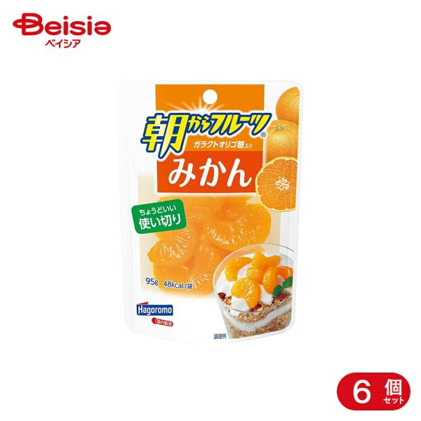 他サイト： はごろも 朝からフルーツ みかん パウチ 95g 6個の商品画像